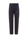 Palm Angels Logo Embroidered Side Stripe Detailed Track Pants In Blue