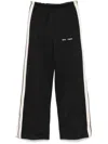 Palm Angels Wide-leg Trousers With Contrasting Stripe Detail In Black