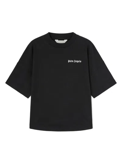 Palm Angels Kids' Track Over T-shirt In Black