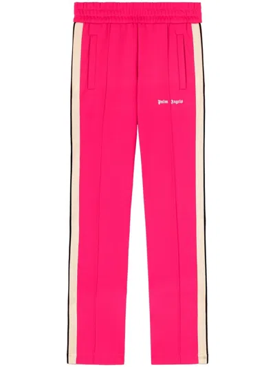 Palm Angels Track Pants With Logo Embroidery In Pink
