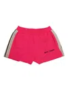 Palm Angels Track Short Fuchsia Fluo Bla In Fuchsia