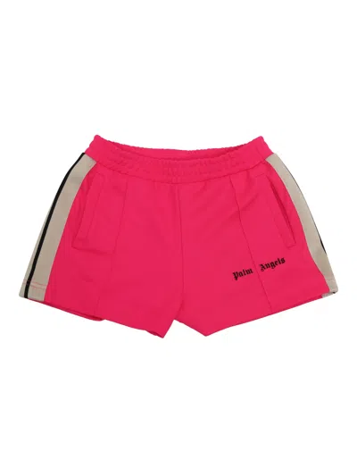 Palm Angels Kids'  Track Short Fuchsia Fluo Bla
