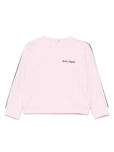 Palm Angels Babies' Track Sweatshirt In 粉色