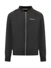 Palm Angels 'track' Sweatshirt Featuring High Collar In Black