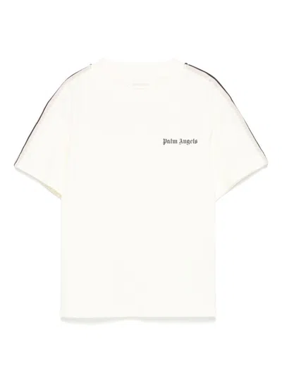 Palm Angels Kids' Track T-shirt In Neutrals