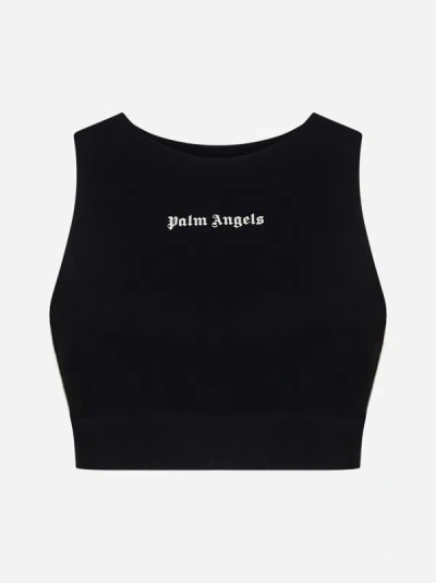 Palm Angels B Track Training Sports Top In Black,off White