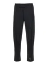 Palm Angels Black Pants With Lettering Logo Printed On The Back In Black