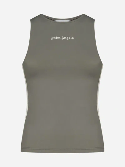 PALM ANGELS TRAINING TRACK JERSEY TANK TOP