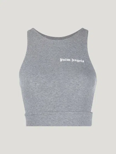 Palm Angels Training Track Top In Gray