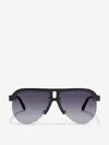 Palm Angels Half Frame Sunglasses In Black