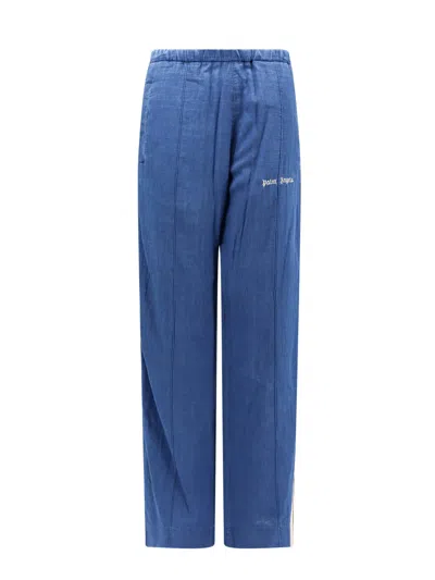 Palm Angels Woman Trouser Woman Blue Pants