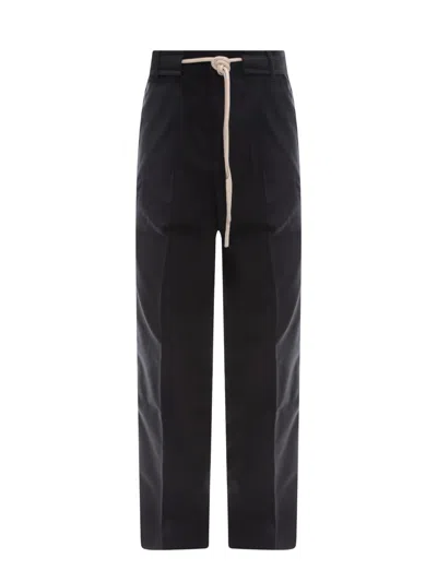 Palm Angels Trouser In Nero/nero