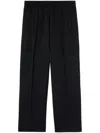 Palm Angels Back Curved Logo Track Pants In Black