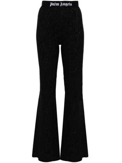 Palm Angels Flared Trousers In Black