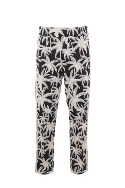 Palm Angels Trousers In Black + White