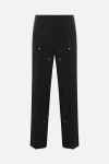 Palm Angels Monogram Workwear Pants In Black + White
