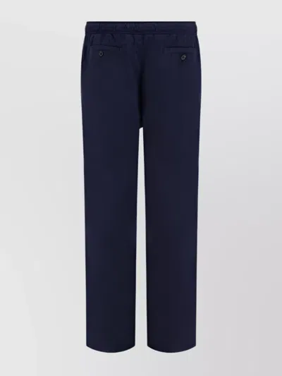 Palm Angels Trousers Featuring Elastic Waistband And Pockets In Blue