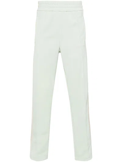 Palm Angels Trousers Green In Mint Off White