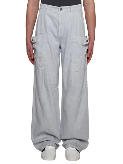 Palm Angels Trousers In Light Grey Light