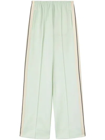 Palm Angels Trousers In Mint Off