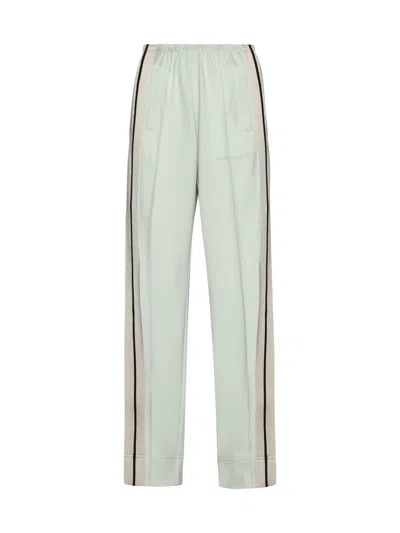Palm Angels Trousers In Mint Off