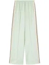 Palm Angels Side-stripe Track Pants In Mint Off