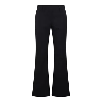 Palm Angels Trousers In Navy Blue Black