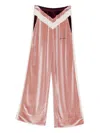 Palm Angels Stripe-detail Chenille Track Pants In Pink