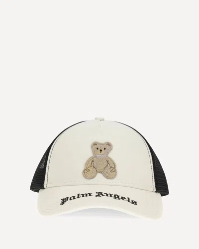 Palm Angels Trucker Bear Cap In Neutral