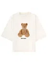 Palm Angels White Graphic Crew Neck T-shirt In White