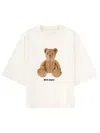 Palm Angels White Graphic Crew Neck T-shirt In Neutral