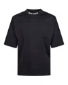 Palm Angels Mens Black White Classic Logo-print Cotton-jersey T-shirt M In Black