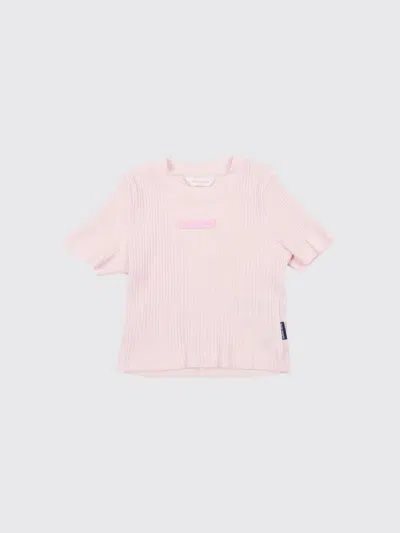 Palm Angels Kids' Tシャツ  ボーイ カラー ピンク In Pink