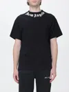 Palm Angels Logo Cotton Crew Neck Regular T Shirt In Black