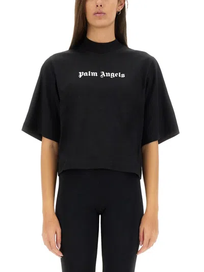 Palm Angels T-shirt With Logo In Black