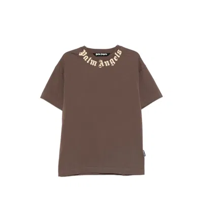 Palm Angels T-shirts And Vests In Brown