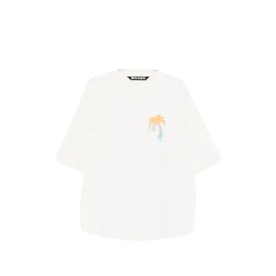 Palm Angels Palm Tree-print T-shirt In White