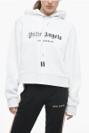 Palm Angels Tw-tone Hoodie With Rhinestoned