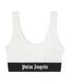 Palm Angels Logo-underband Two-tone Bra In White