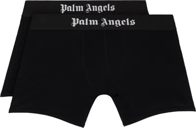 PALM ANGELS TWO-PACK BLACK 'PALM ANGELS' BOXER BRIEFS