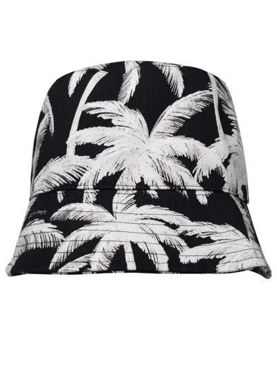 Palm Angels Two-tone Cotton Hat In Bianco