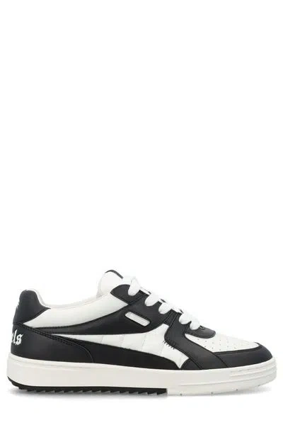 PALM ANGELS TWO-TONE LEATHER SNEAKERS FOR MEN