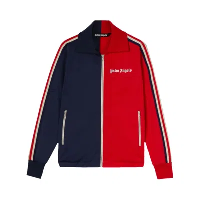 Pre-owned Palm Angels Two Tone Track Jacket 'red/off White'