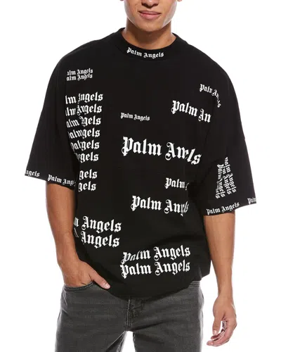 Palm Angels Ultra Logo Over T-shirt In Black