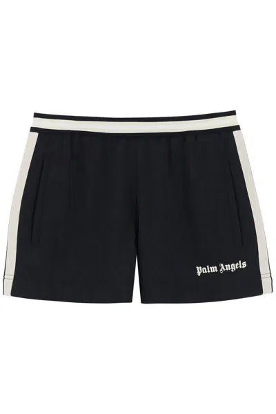 Palm Angels 'ultralight' Track Shorts In Nero