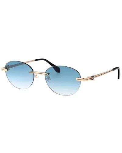 Palm Angels Unisex Crystal7644 56mm Sunglasses In Gold