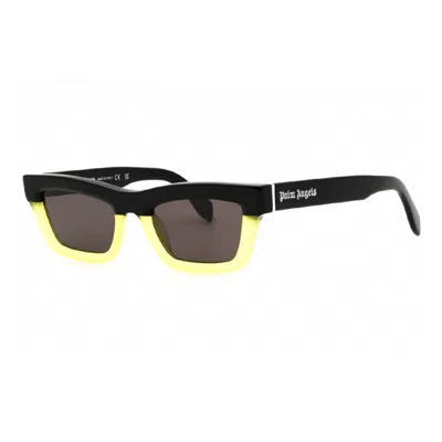 Palm Angels Unisex Dark Grey Black Yellow Sunglasses