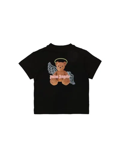 Palm Angels Unisex Mini Bear Logo T-shirt In Black