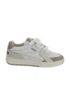 Palm Angels 30mm University Origin Leather Sneakers In Gray