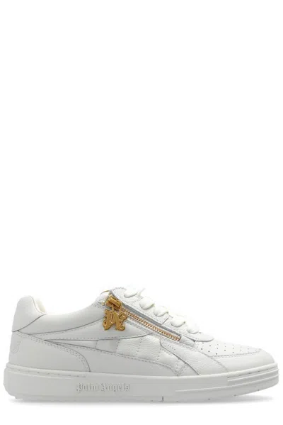 Palm Angels University Logo Plaque Sneakers In White